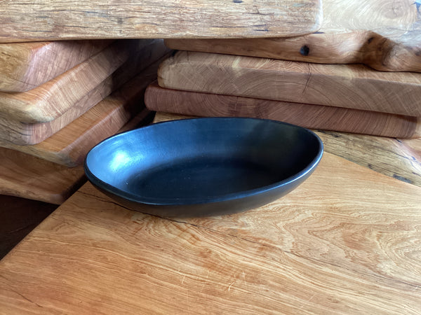 Chamba - Black Clay Relish Dish w/o Handles