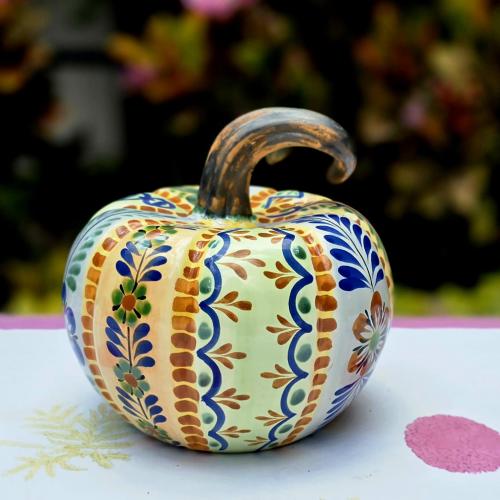 Gorky Pottery - Small Pumpkin Happy Borders