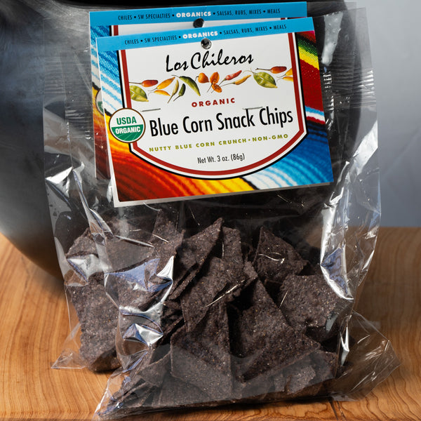 Los Chileros Blue Corn Chips - 3oz Bag
