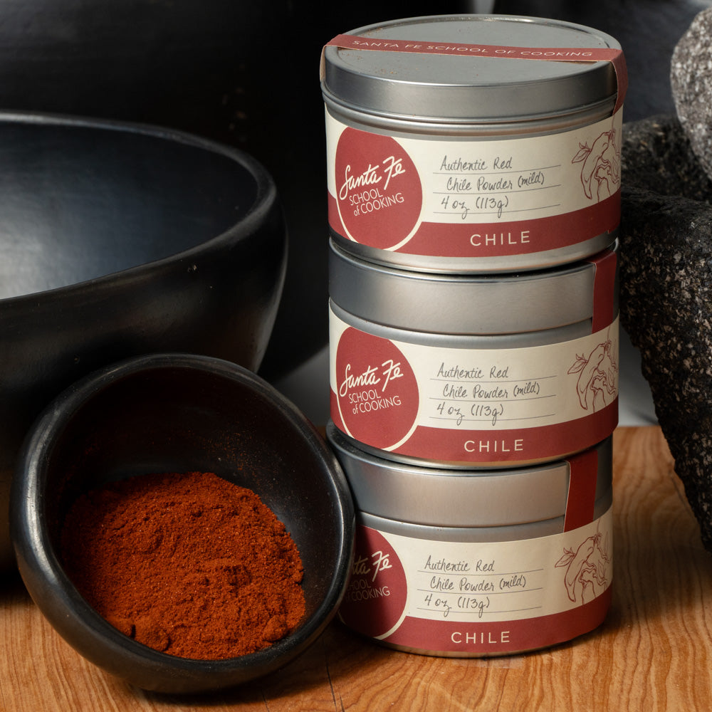SFSC - Red Chile Powder - Mild-4oz Tin – Santa Fe School of Cooking