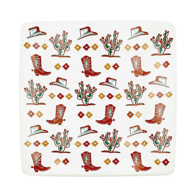 Vintage Boots Dessert Plates