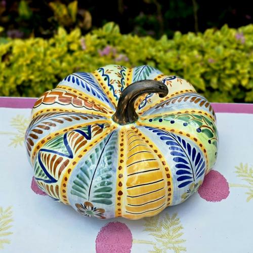 Gorky Pottery - Large Pumpkin Happy Borders