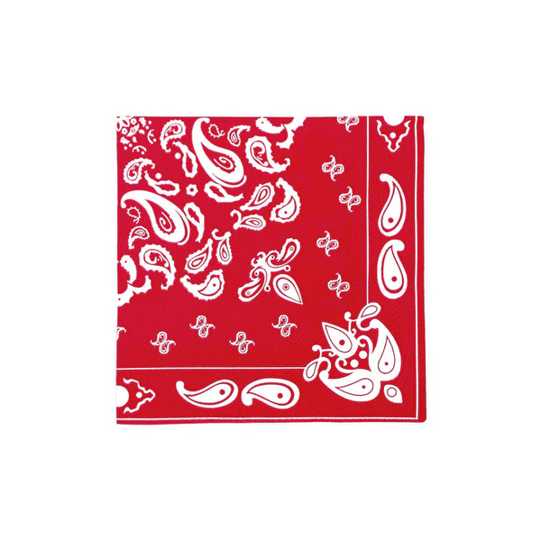 Red Bandana Cocktail Napkin