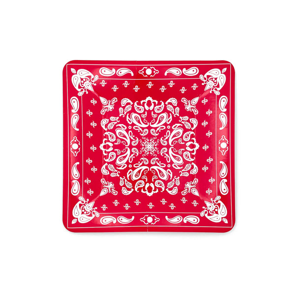 Red Bandana Dessert Plates
