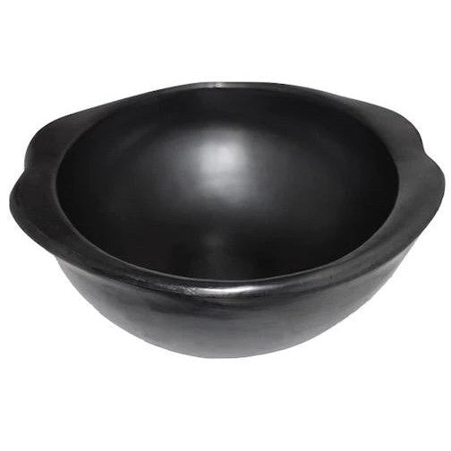 Chamba - Black Clay Bowl with Flat Bottom