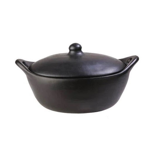 Chamba - Black Clay Oval Roaster- 8 Qt.