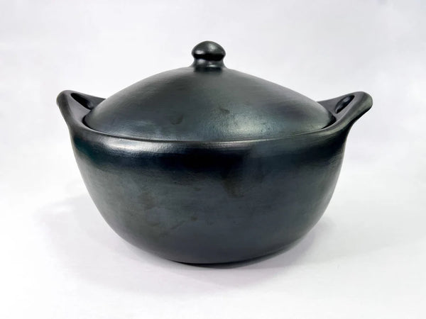 Chamba -  Black Clay Stew Pot - 8Qt.