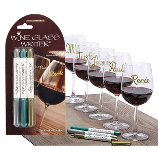 Wine Glass Writer/ Metalic